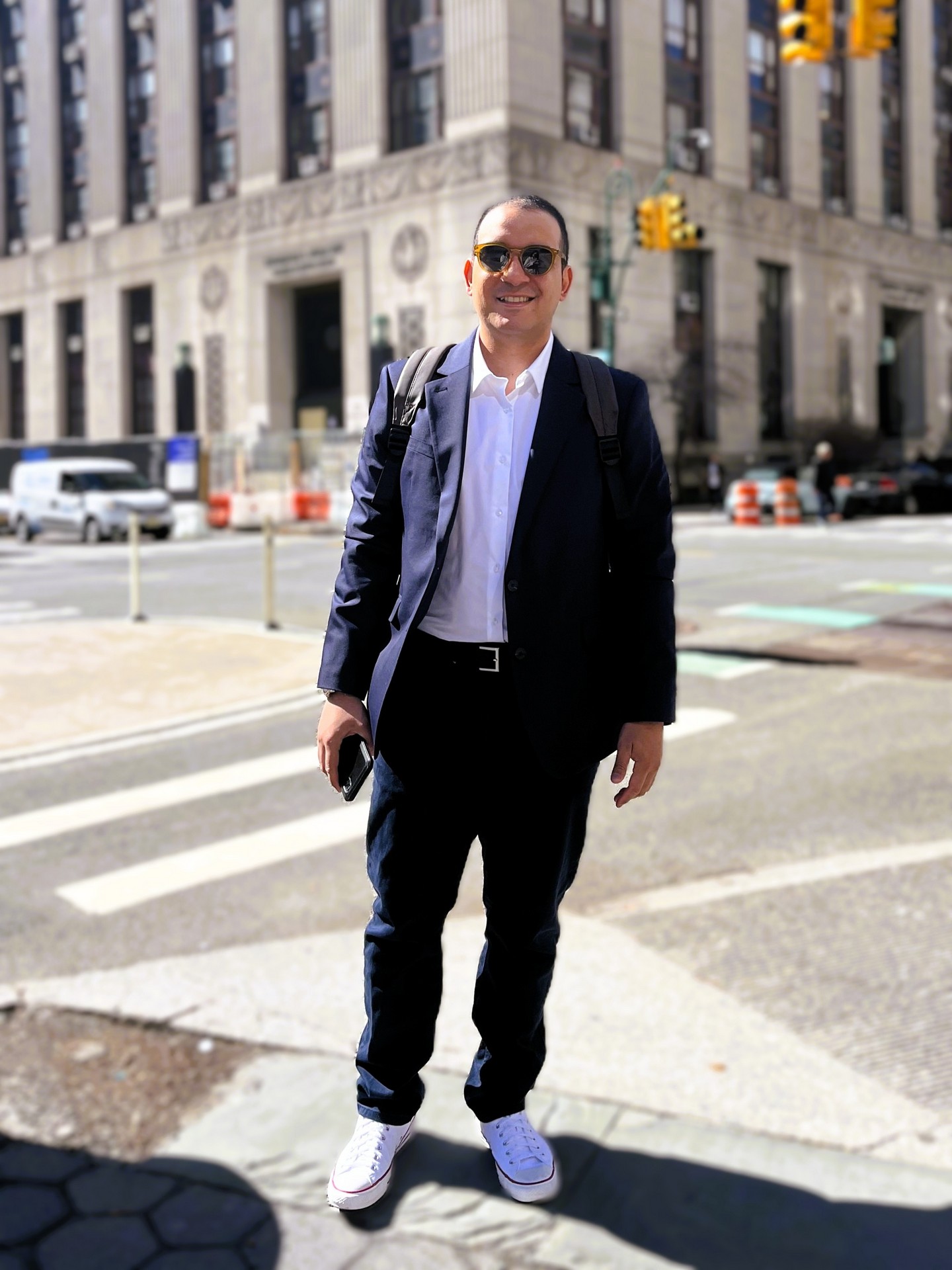 Francisco Villahermosa standing on a street in New York City